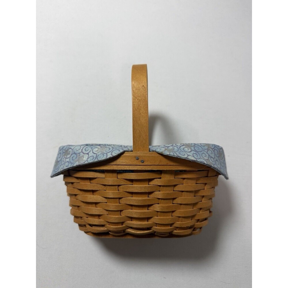 Longaberger Basket 2000 Century Celebration Blue Fabric Liner Plastic Protector - Picture 5 of 12